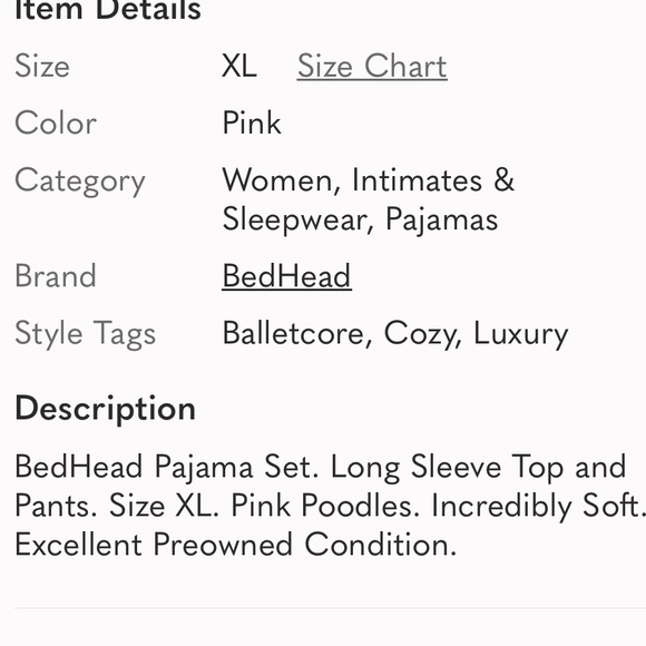 BedHead Pajama Set Size XL LS Top Pants Wine/Champagne Print EUC - Picture 3 of 13